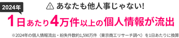 あなたも他人事じゃない!約3人に1人の個人情報が流出