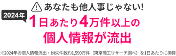 あなたも他人事じゃない!約3人に1人の個人情報が流出